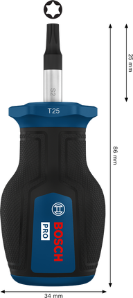 Bosch PRO Stubby Screwdriver TX25 with 25 mm blade.