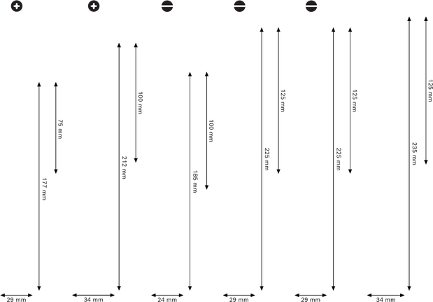 Bosch PRO Screwdriver Set PH/SL, 6 pcs with S2 shafts.