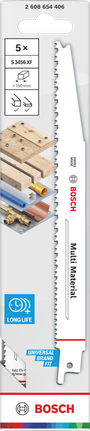Bosch Multi Material S 3456 XF bi-metal saw blade pack.
