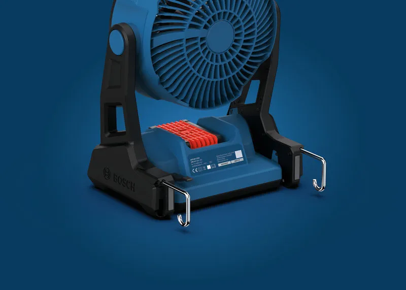 Bosch GVF18VH-1300 cordless jobsite fan.