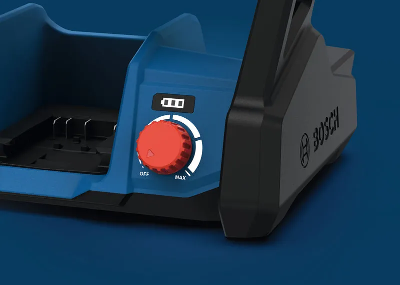 Bosch GVF18V-1300 tool base with red control dial.