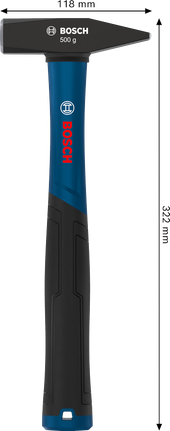 Bosch Engineer's Hammer 500 g with carbon steel head.