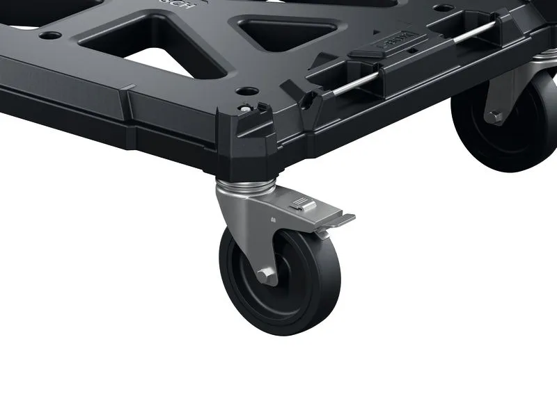 Bosch L-BOXX Contractor Wheeled Cart with lockable caster.