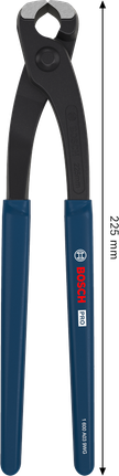 Bosch PRO Concreters Nippers 225 mm with dipped handles.