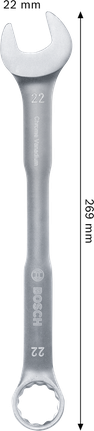 Bosch combination wrench 22 mm chrome vanadium.