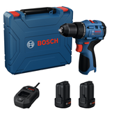Bosch GSR16V-50 cordless drill set with case.