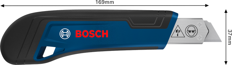 Bosch snap-off knife 18 mm with SK5 steel blade.