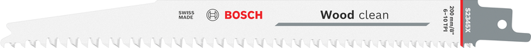 Bosch Wood clean S2345X saw blade for clean wood cutting.
