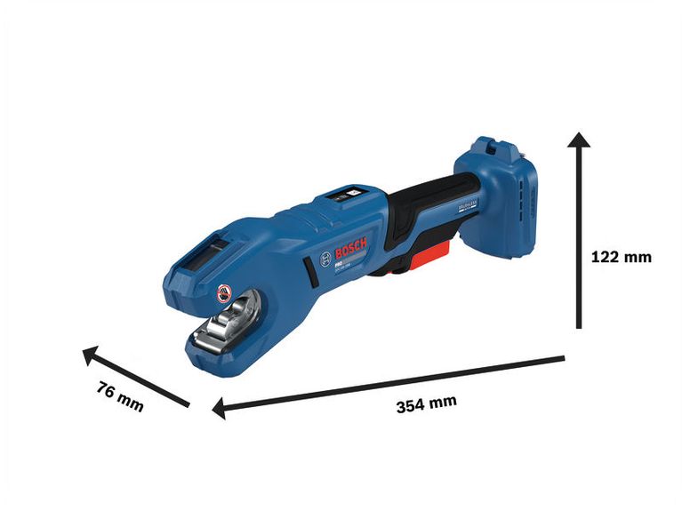 Bosch GPC18V-28M cordless pipe cutter tool.