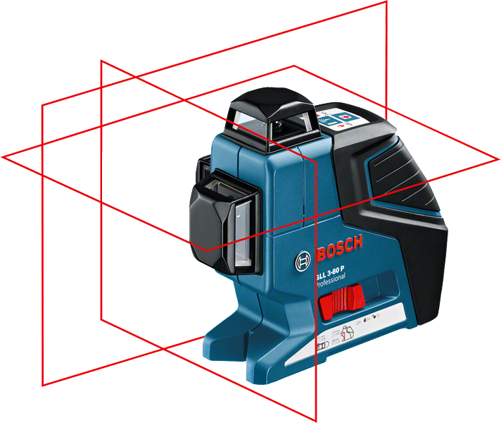 Bosch laser level projecting lines.