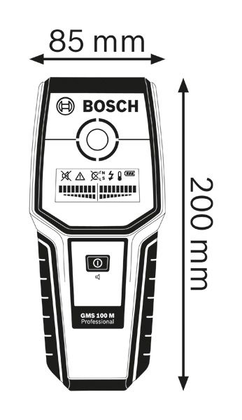 Dimensioned detector diagram.