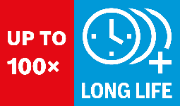 Lasts up to 100x longer than Bosch S1122BF blade in tough materials